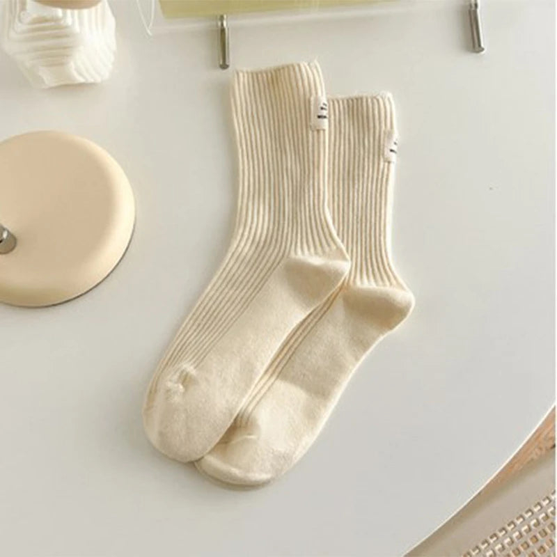 Everyday Rib Crew Socks — 3-Pair Pack — Ecru