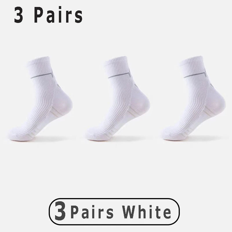 Pulse Line Running Socks — 3-Pair Pack — White