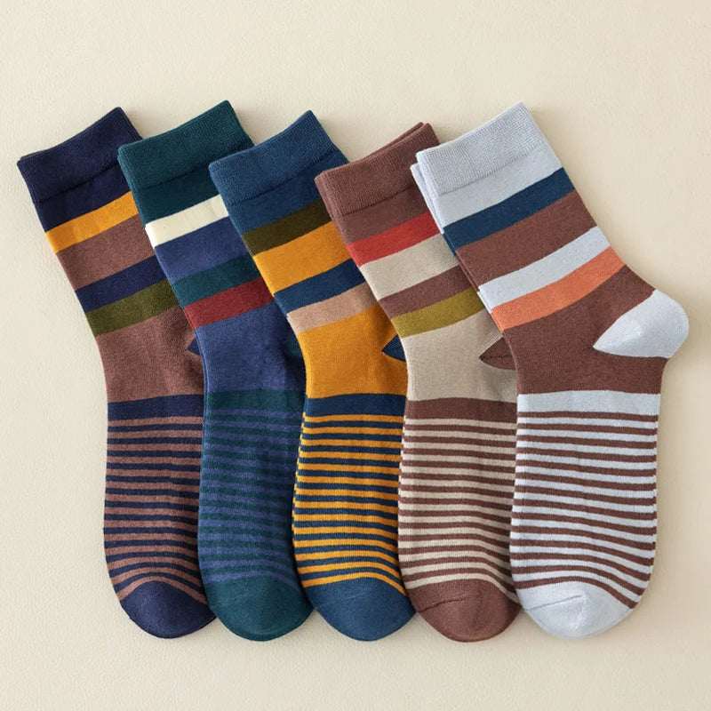 Colour Block Dress Socks — 5-Pair Pack