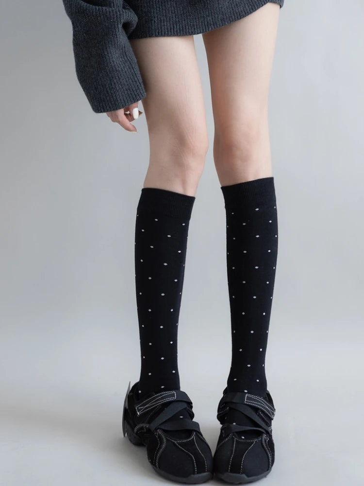 Polka Dot Knee-High Socks