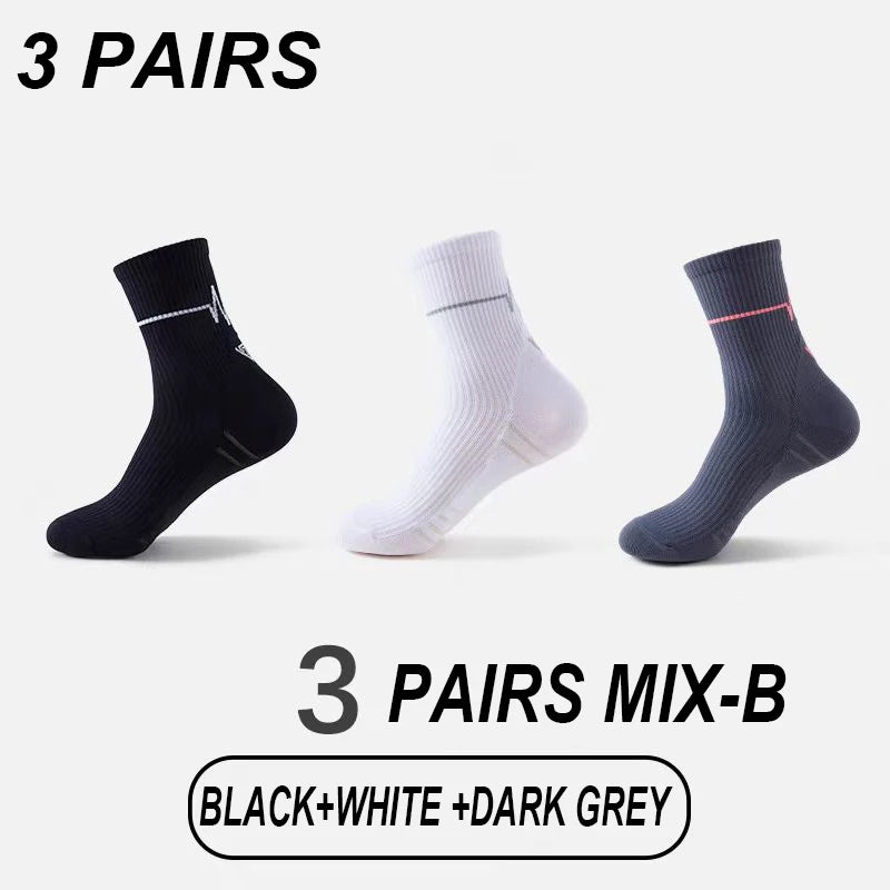 Pulse Line Running Socks — 3-Pair Pack — Mix B
