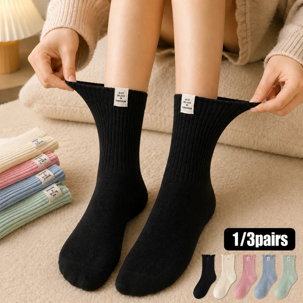 Everyday Rib Crew Socks — 3-Pair Pack