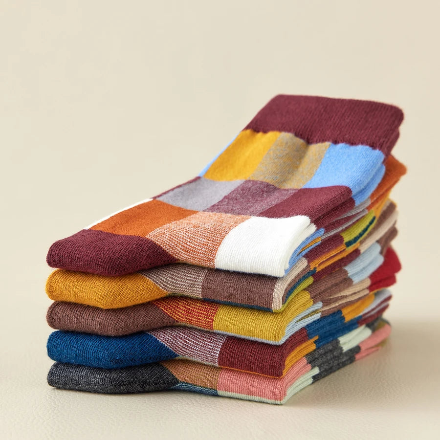 Colour Block Dress Socks — 5-Pair Pack