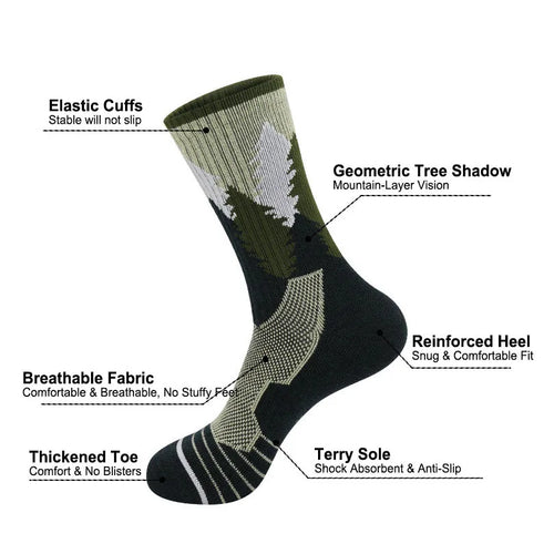 Alpine Ridge Wool-Blend Crew Socks
