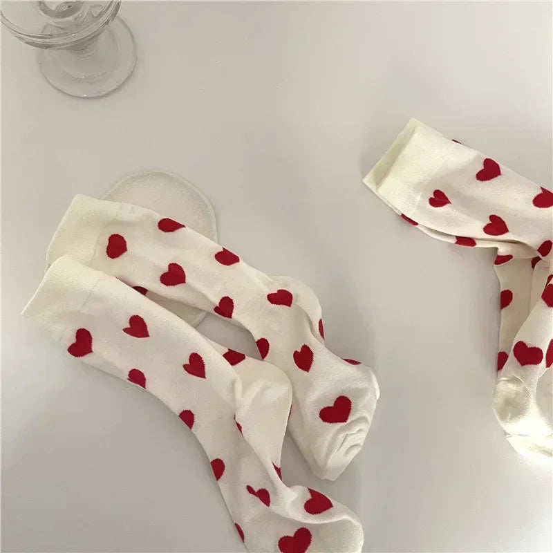 Heart Print Crew Socks — 3-Pair Pack