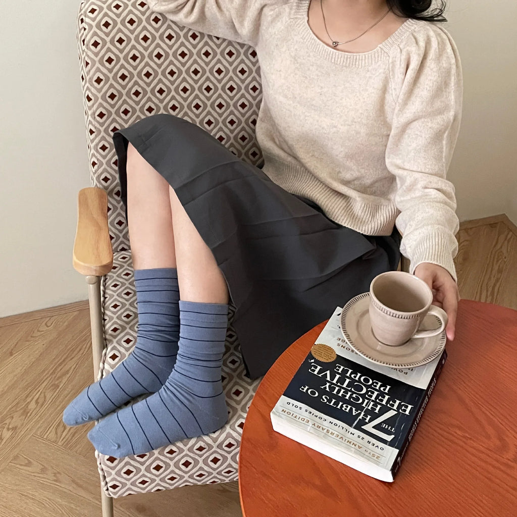 Campus Stripe Crew Socks — 3-Pair Pack