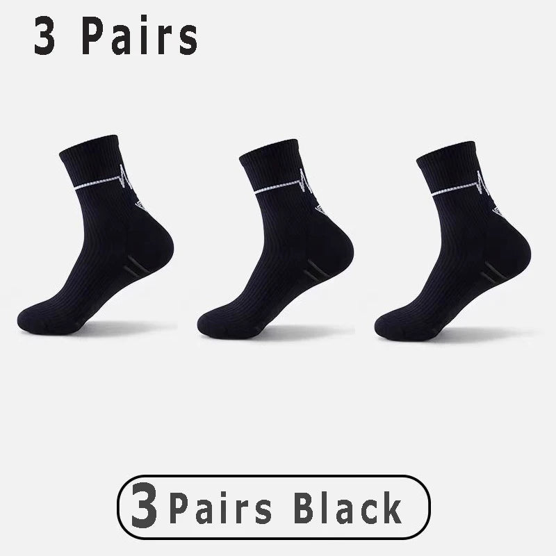 Pulse Line Running Socks — 3-Pair Pack — Black