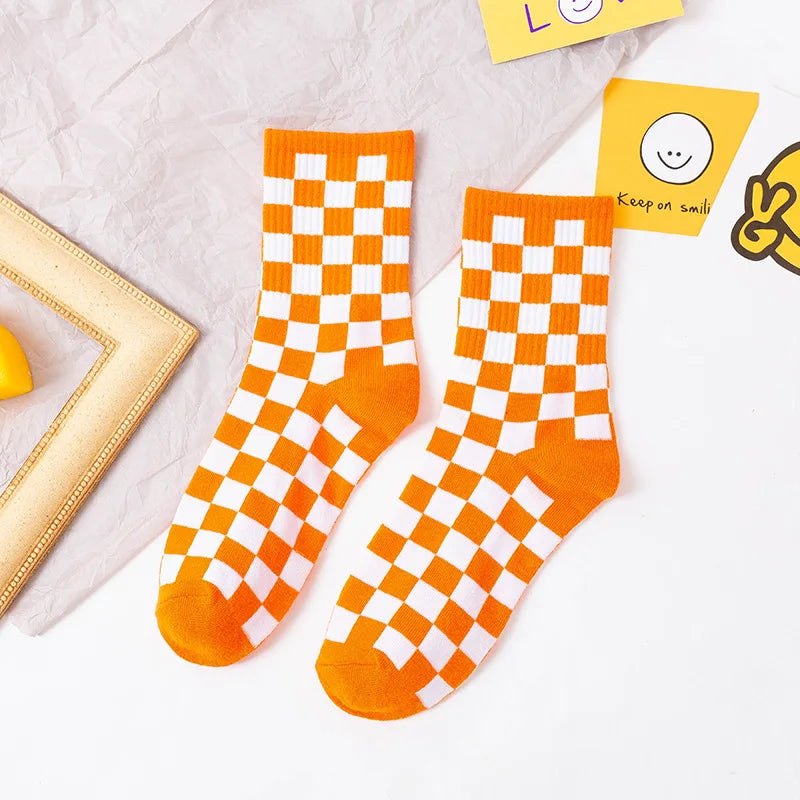 Checkmate Crew Socks — 3-Pair Pack — Orange