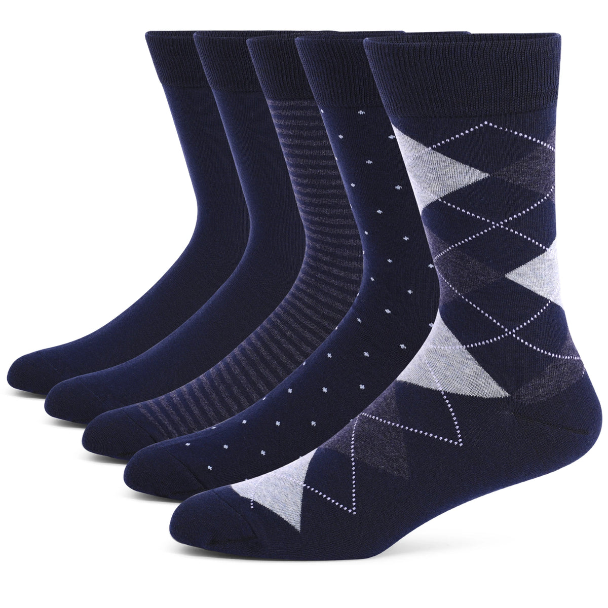 Classic Argyle Dress Socks — 5-Pair Pack