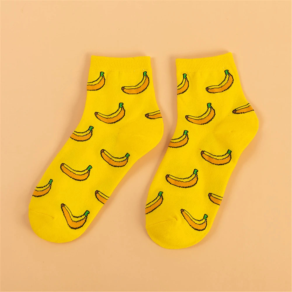 Fruit Salad Crew Socks — 3-Pair Pack — Banana