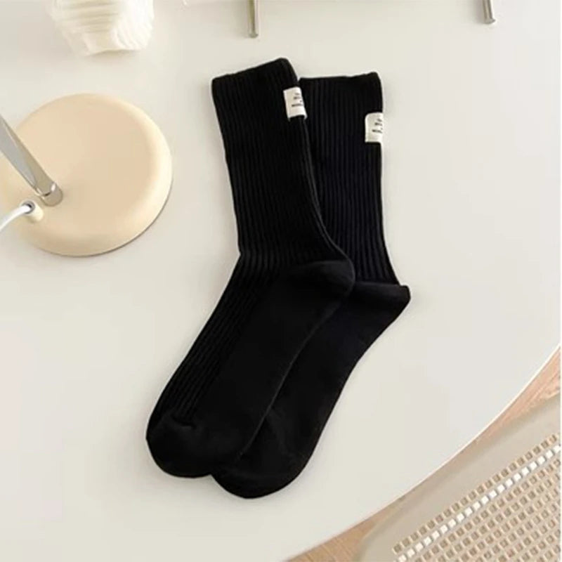 Everyday Rib Crew Socks — 3-Pair Pack — Black