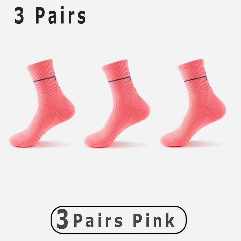 Pulse Line Running Socks — 3-Pair Pack — Pink
