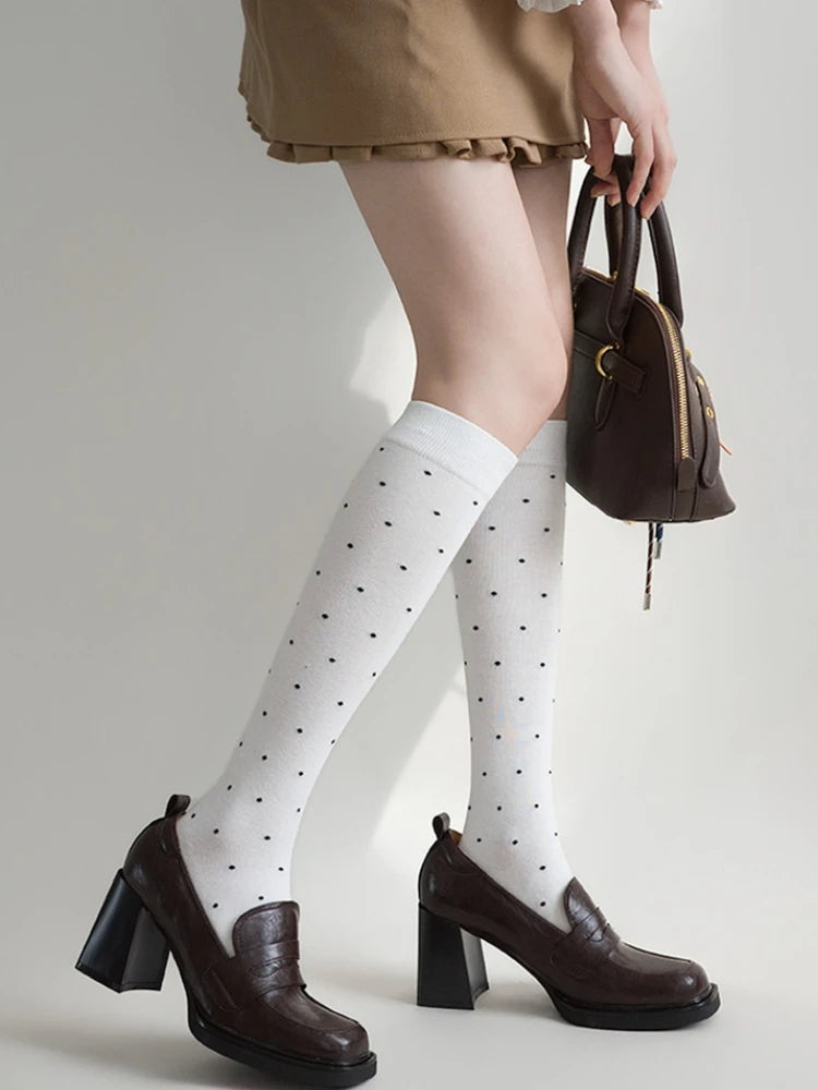 Polka Dot Knee-High Socks