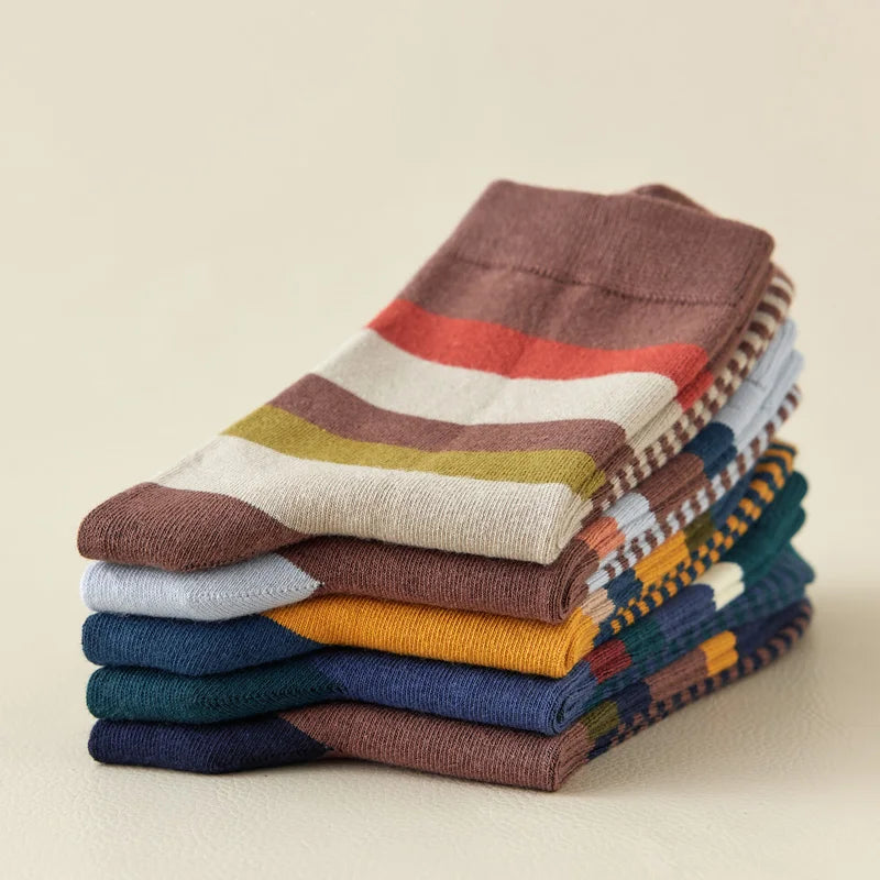 Colour Block Dress Socks — 5-Pair Pack