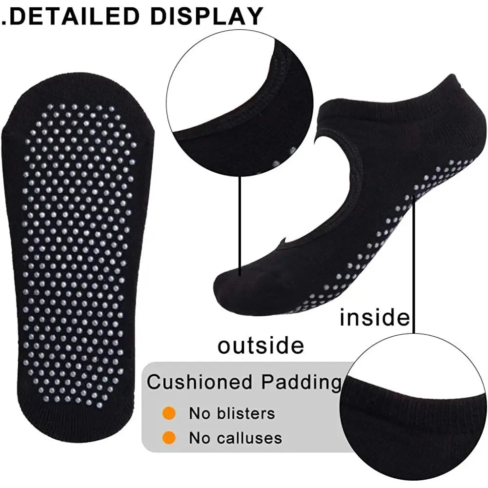 Ballet Wrap Backless Grip Socks — 3-Pair Pack