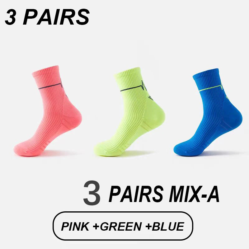 Pulse Line Running Socks — 3-Pair Pack — Mix A