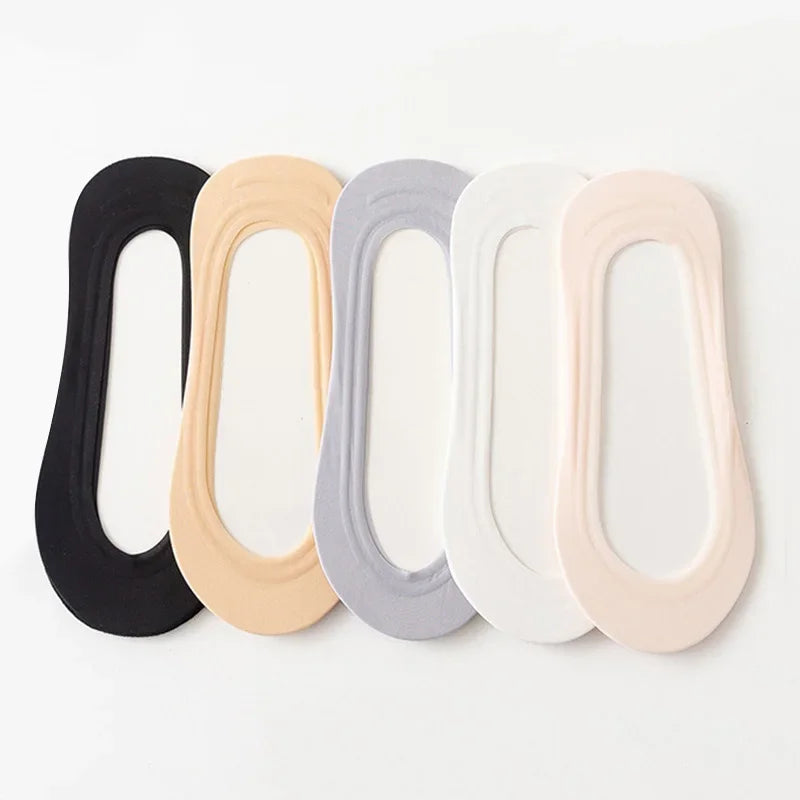 Barely There Ice-Silk No-Show Socks — 5-Pair Pack