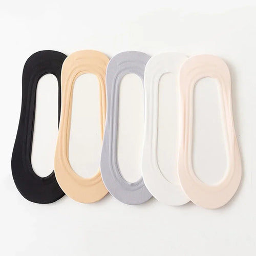 Barely There Ice-Silk No-Show Socks — 5-Pair Pack