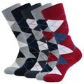 Classic Argyle Dress Socks — 5-Pair Pack — Bordeaux Argyle