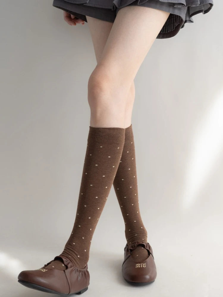 Polka Dot Knee-High Socks