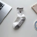 Heartline grip crew socks in White, 3-pair pack